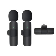 2Pack Wireless Lavalier Microphone 2.4G USB-C Lightning iPhone Android 70ft Mic