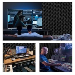 2 Pack Soundproof Foam Panels 48″x24″x2″ – High Density Egg Crate Pads for Home