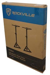 (2) Rockville Adjustable Studio Monitor Speaker Stands For Yamaha HS5 Monitors
