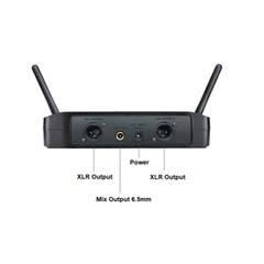 Dual Channel Wireless Microphone System UHF Handheld Mic Cordless GLXD4 Vocal