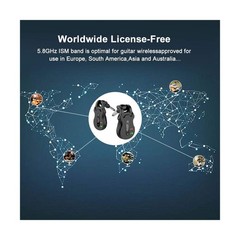 LEKATO Wireless Guitar System 5.8 Wireless Guitar Transmitter Receiver Rechar…