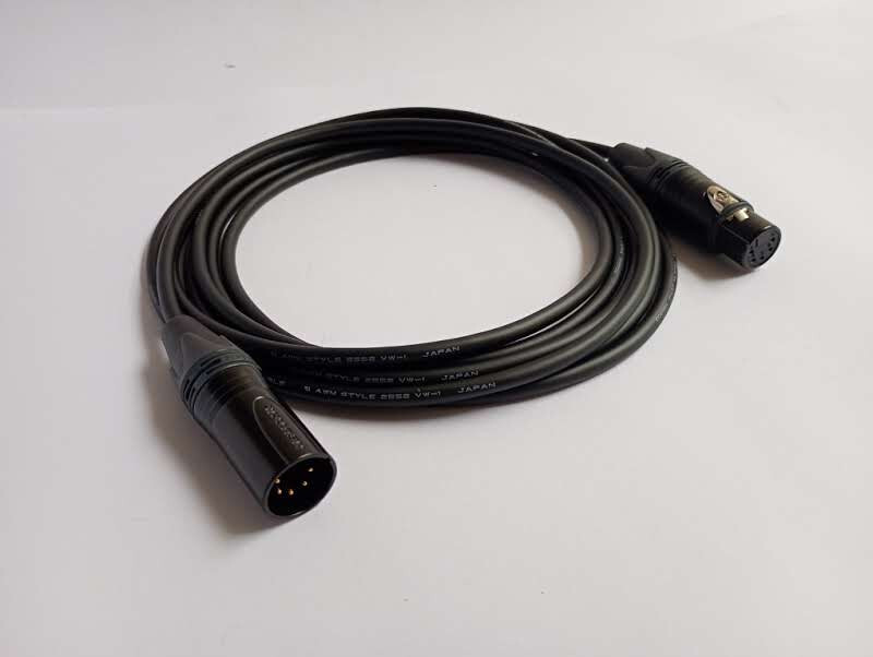 ESH AUDIO – 110 Ohm Digital XLR Cable – 5 pin – MOGAMI 3080 – AES/EBU – DMX