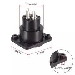 (20 PACK) 3-PIN XLR Female Panel Mount Non-Latching Nylon Jack