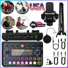 Professional Condenser Microphone Kit Complete Set For Podcast Studio Recording