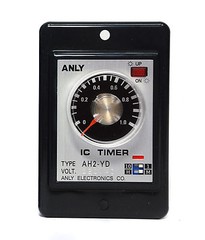 1pc Industrial Timer Flush Mounting Multi-Range AH2-YD 1m-10h AC220V ANLY Taiwan