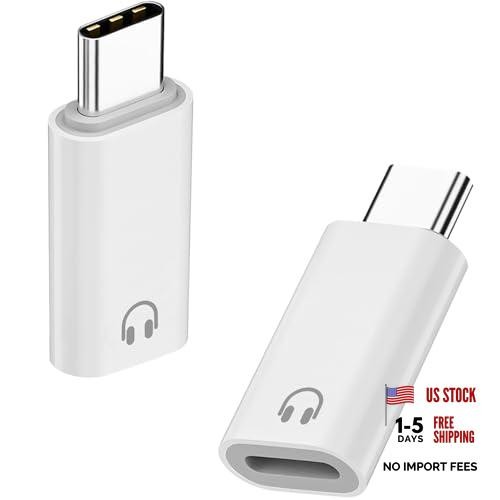 USB C to Lightning Headphone Audio Adapter, 2 Pack USB C Male to Lightning