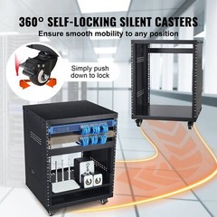 12U AV Rack Stand 500 lbs Capacity Network Stereo Recording Studio Rack