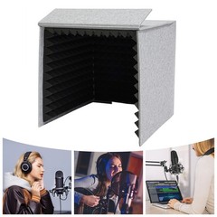 Desktop Soundproof Cover Vocal Recording Booth Vocal Sound Absorbing Shield NEW