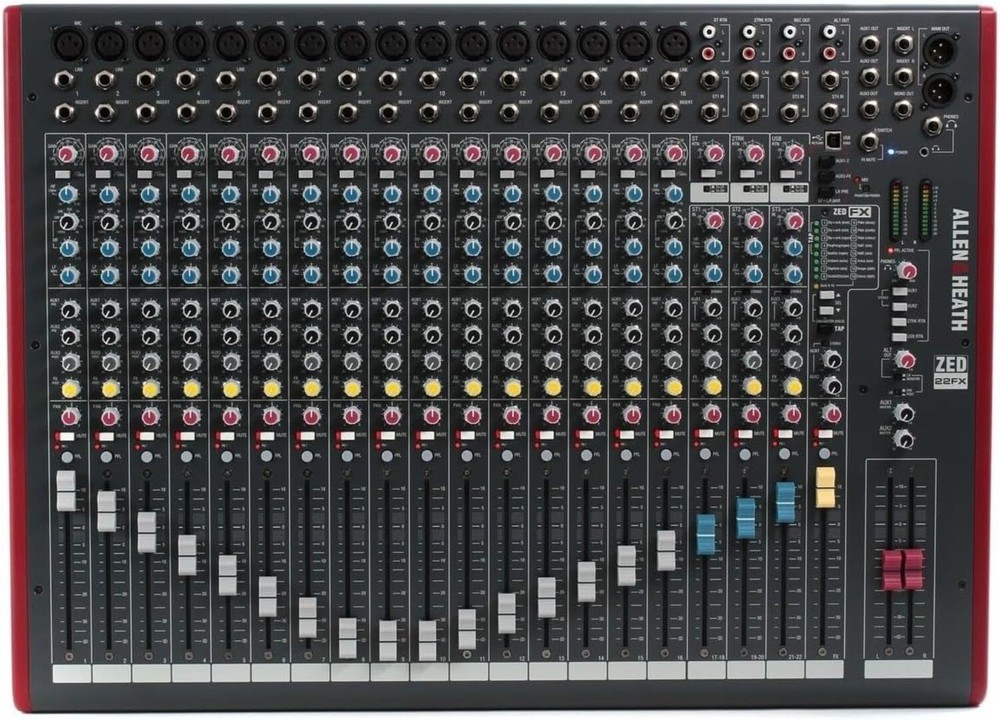 Allen & Heath ZED-22FX Multipurpose Mixer with FX For Live Sound and Recording