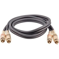 SAPRCA3 – Premium 3 Foot Black Dual RCA Male to Dual RCA Male Audio Patch Cable