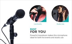 Movo HV-M5 Dynamic Cardioid Vocal Microphone for Stage, Singing and Recording