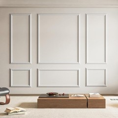 Elegant Wainscoting Trim Kit – White, 24 Pcs