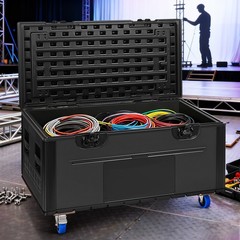 44″x22″x25″ Heavy Duty ATA Cable Trunk Flight Case Stackable for DJ Stage Gear