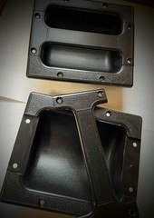 2 Black Recessed Speaker / Monitor Cabinet Handles 5.5″ X 6.5″ PENN ELCOM L@@K!!