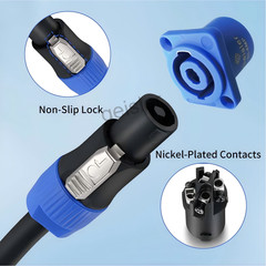 20Pcs Speakon Twist Lock 4Pole Plug Compatible Audio Loudspeaker Cable Neutrik