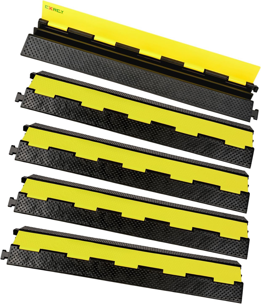 Heavy Duty 2 Channel Cable Protectors – 5 Pack, 22000 lbs Capacity