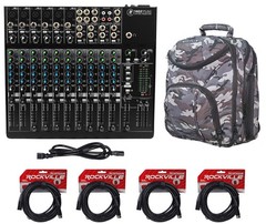 Mackie 1402VLZ4 14-channel Compact Analog Mixer w/6 ONYX Preamps+CAMOPACK+Cables
