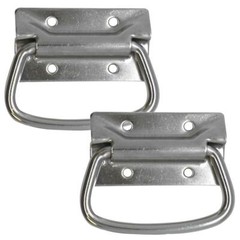 2 Pack of Chrome Surface Mount PA DJ Chest Case Handles