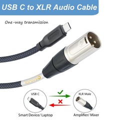 Devinal USB C to XLR Cable, Smartphone/Laptop to XLR Male Output Cable for Am…