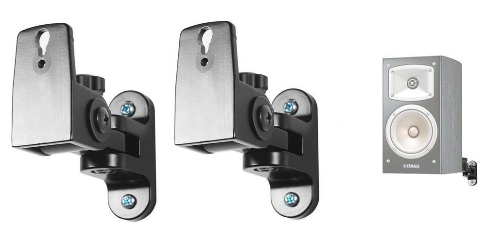 Pair Hidden Wall Mount Swivel Brackets For Yamaha NS-333 Bookshelf Speakers