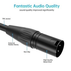 Premium XLR Male to Female All Sizes Microphone Cable Balanced 3 Pin Pro Grade