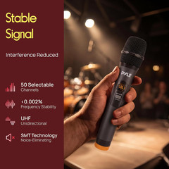 Wireless Microphones, Professional UHF Dual Microphones for Karaoke, Wireless Dy