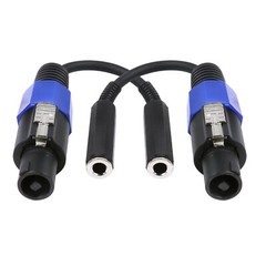 Speakon Male to 1/4 Female Cable 6 inch 12 inch Pro SpeakON to 6.35mm Audio Wire