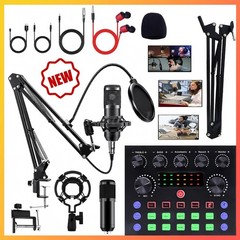 Complete Home Studio Recording Kit Mixer Condenser Microphone For Music Podcast
