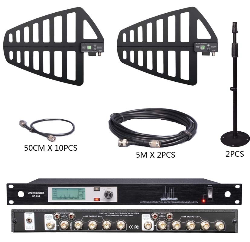 ANTENNA DISTRIBUTION SUITABLE FOR SHURE AND SENNHEISER WIRELESS MICROPHONE SYSTE