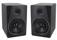 (2) Rockville APM8B 8″ 250W Powered USB Studio Monitor Speakers+Wall Brackets