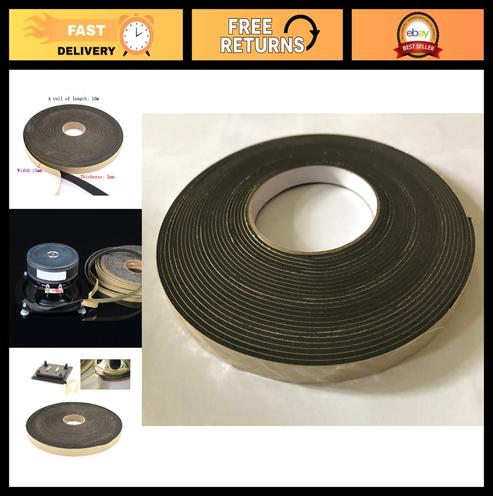 Self-Adhesive Foam Sealing Tape for Linear Array Speakers – 15mm x 2mm x 10m