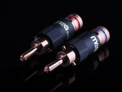 4x Red Copper Plated Speaker Cable Banana Plug Connector HIFI amp 8mm wire
