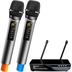 Microfono Inalambrico Dual UHF con Eco Graves Agudos y Receptor Bluetooth