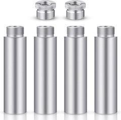 4 Pieces Mic Stand Extension Tube 5/8 Inch Microphone Extension Pipe Aluminium A