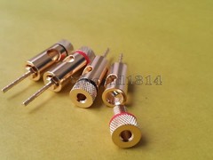 4x Speaker Wire Cable Pin Connector Plug Banana Spade Adapter