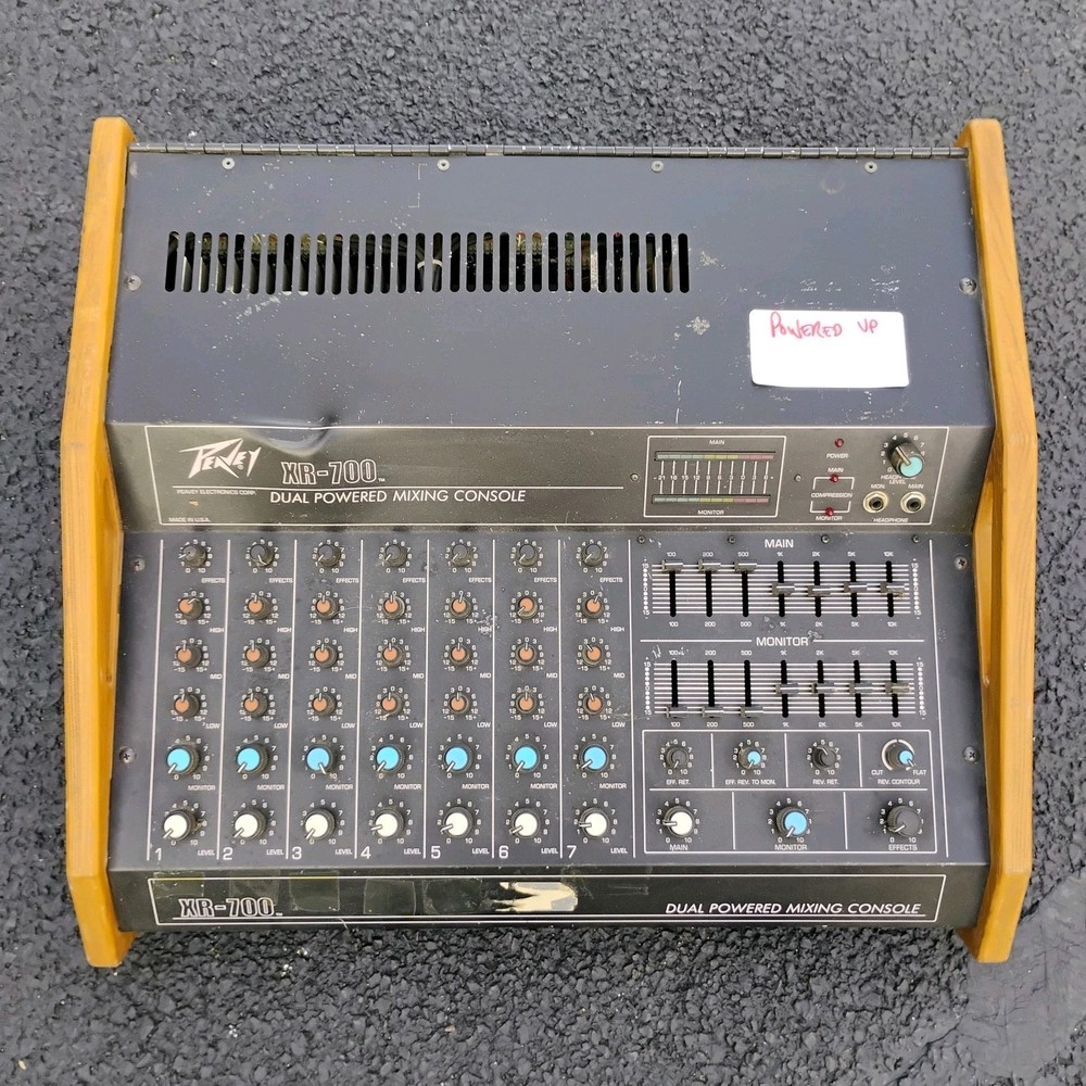VTG Peavey XR 700 Stereo Mixing System HTF Untested AS-IS PARTS or REPAIR (A)
