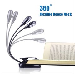 Music Stand Light, 1/2/4/10 Pack Clip on LED Book Lights, USB 1 Pack, Black
