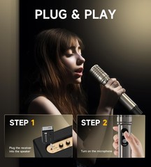 Wireless Microphone, Metal Dynamic Mic System with -to-Chip Connection and Re…