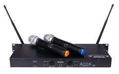 GTD Audio 2 x 100 Adjustable Ch UHF Handheld wireless Microphone mic System 290