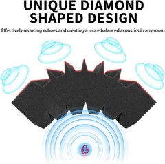 4 Pack Acoustic Bass Traps Corner Foam Panels Soundproof Wall Home Theater