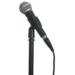 Gator Frameworks Wired Microphone Clip fits both US And Euro Hardwired Black