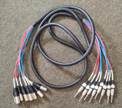Seismic Audio SAXT-8X10M 8 Channel Snake Cable TRS to XLR 10M Pro Audio