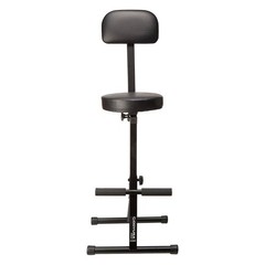 Odyssey DJ Performer Chair Seat Portable Stool w/ Height Adjustable & Back Rest