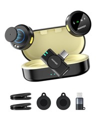Wireless Lavalier Microphone for iPhone 17/16/15/14, iPad & Android, Magnetic…