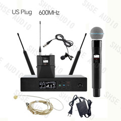 Qlxd B58 Headband Lavalier Professional Wireless Microphone Set Stable Transmiss