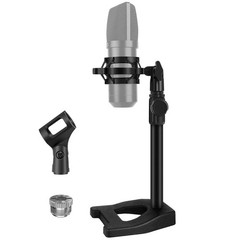 InnoGear Desktop Microphone Stand, Mic Stand Desk Table with Weighted Black
