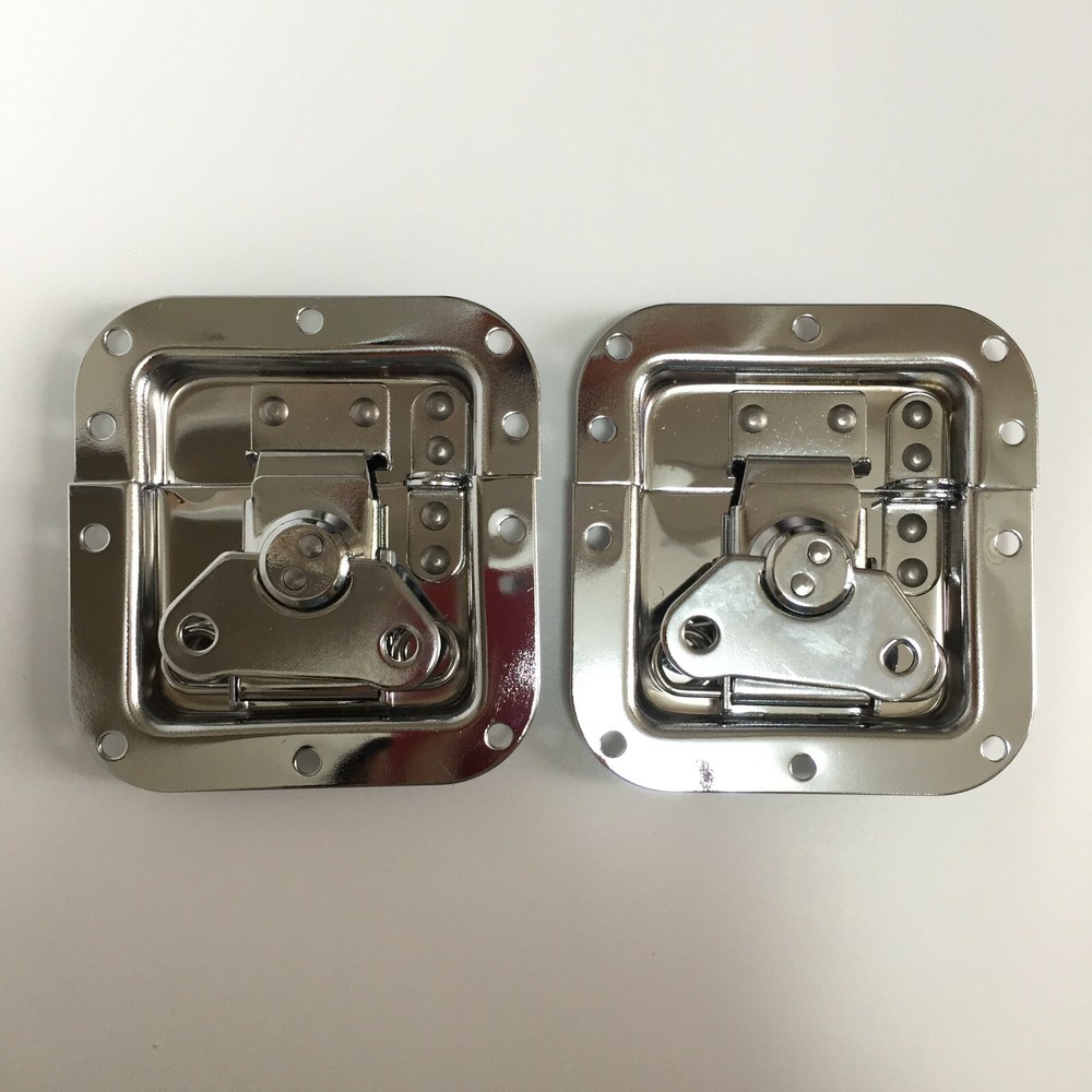 2Pcs Chrome Plated Medium Butterfly Latches (Split Dish) For ATA Road Cases