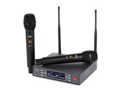 Monoprice 200-Channel UHF Dual Handheld Wireless 16.3 inches, Black