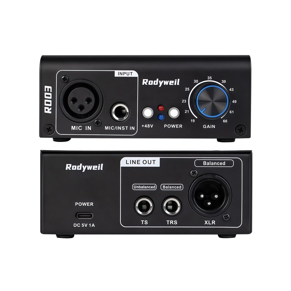 2026 Upgraded RO03 Mic Preamp, 120db EIN Ultral Low Noise , for Dynamic & Con…