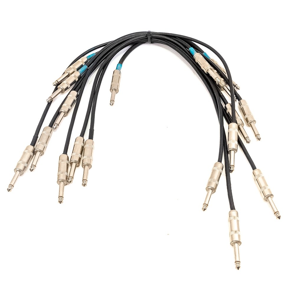Lot of 9 Pro Co / Unbranded 1/4″ Patch Cables Assorted Lengths